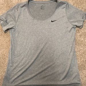 Plain grey Nike tee shirt.
